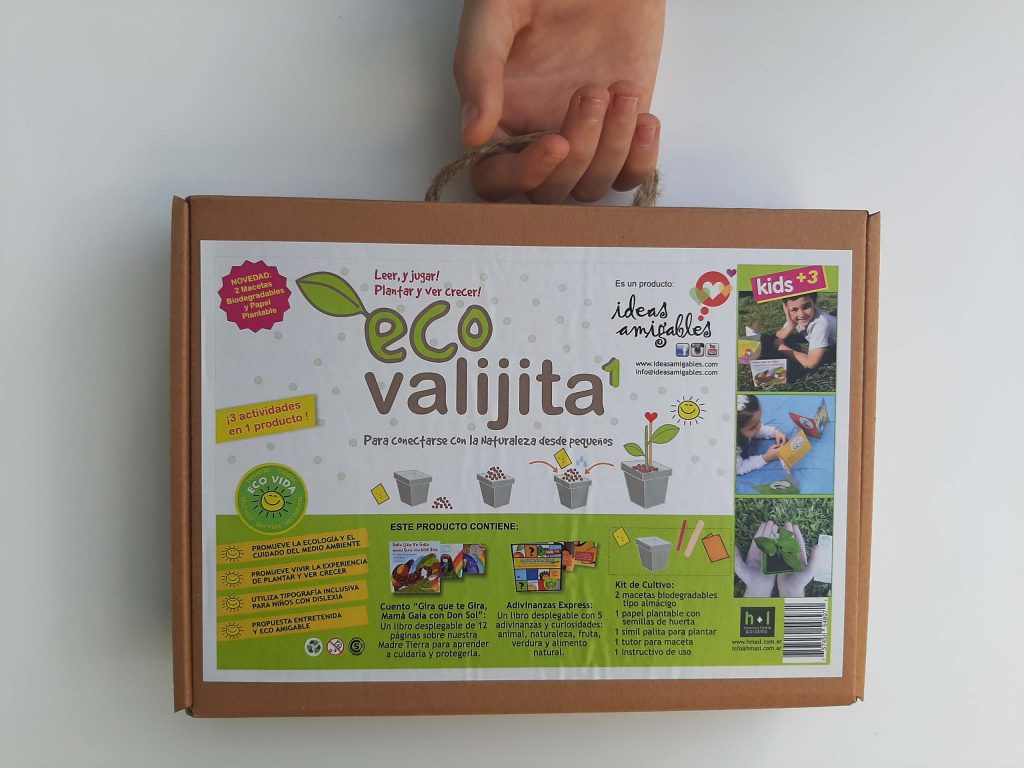 Eco Valijita para leer jugar y plantar