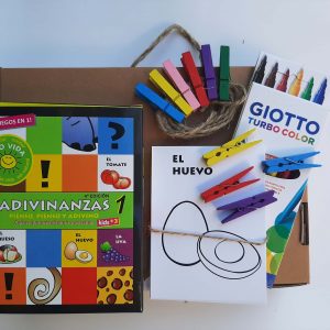 Valijita Didáctica con Adivinanzas y Actividades +Titere
